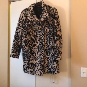 Ann Taylor Wool Leopard Coat